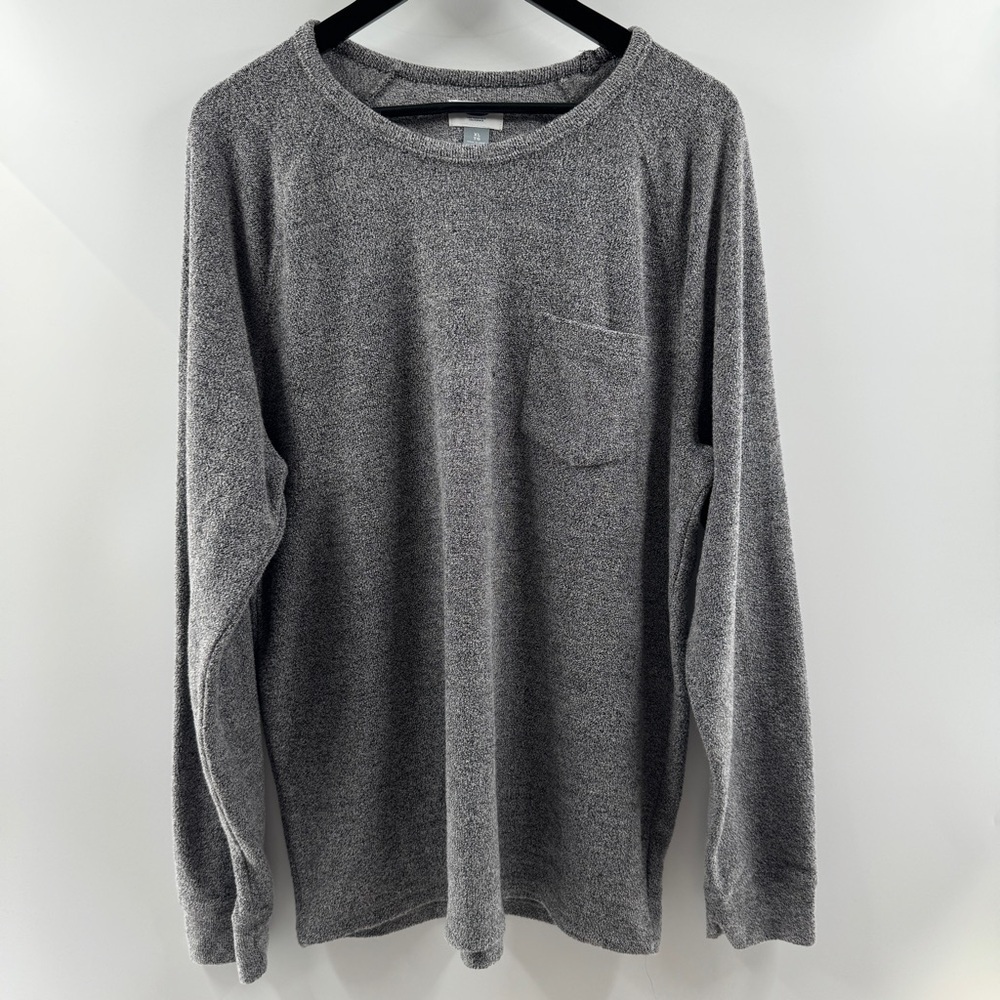 Old Navy Heathered Grey Soft Long Sleeve Shirt with Front Pocket Women’s Size XL
